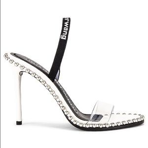 ALEXANDER WANG WHITE NOVA HEELS